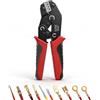QingWing Crimpatrice Capicorda, 0.25-1.5 mm² (AWG24-16) Pinza Crimpatrice, Crimpatrice Puntalini Con Funzione a Cricchetto, Pinza Puntalini per Connettori di JST, DuPont, AMP, Deutsch e Delphi