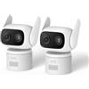 eufy Security Cam C31 Kit di 2, 360° PTZ, Telecamera Wi-Fi Interno Esterno | Visione notturna a colori, Rec 24/7 memoria locale, Nessun costo, IA persone/veicoli/animali, Verde.