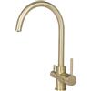 XJTNLB Rubinetti Cucina Dorato Spazzolato Rubinetto Tre Vie Cucina con Beccuccio Girevole a 360 ° Rubinetto Lavello Cucina 3 Vie a Doppia Leva