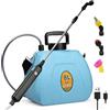 Qdreclod Nebulizzatore Giardino a Batteria 8L, Spruzzatore Elettrico a Pressione con Lancia Telescopica e 3 Ugelli, 1500mAh Ricaricabile per Diserbo, Irrigazione, Disinfezione, Pulizia Tetto e Auto