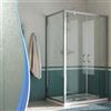 Bonussi Box Doccia Angolare 75x110 cm 2 Ante Battenti in Cristallo Trasparente 6mm H185 Koge Duo