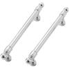 DSWZLQDXB 2 pezzi Tiretti del cassetto Dell'armadio Alluminio Maniglioni per Armadio Pomelli per Mobili Maniglia per guardaroba Cromo brillante Manopole Maniglie per tirare (Hole distance 160mm)
