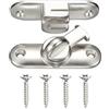 M METERXITY 1-Pack Serratura A Ribalta Per Cancello, 3 Pollici Serratura Scorrevole In Lega Di Zinco Con Viti Per Porte Fienili/Recinzioni/Finestre/Armadi [Argento Spazzolato]