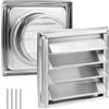 QWORK® Griglia di ventilazione 125mm, griglia aerazione in acciaio inossidabile 304 con rete anti-insetti, per cappe aspiranti e asciugatrici