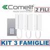 Generico KIT CITOFONO TRIFAMILIARE 2 FILI KCA2061A 3 FAMIGLIE CITOFONI 2738WA