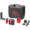 Leica Lino L2 - livella laser a linee incrociate con batteria agli ioni di litio, caricabatteria, innovativo adattatore magnetico e valigetta di trasporto (fascio laser rosso, portata di lavoro: 25 m)