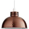 LEDSone Paralume industriale retrò in rame facile da montare Paralume industriale con base E27 Lampadario in metallo a forma di cupola da 26 cm Paralumi grandi vintage con piastra riduttrice