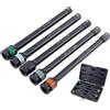 KATSU Tools KATSU 5 Pezzi 1/2 Barra di Estensione Limitatore di Coppia 8 Pollici Lunghezza 150 a 200 Nm, CR-MO, per Dadi ad Alette di Bloccaggio di Sicurezza 420371