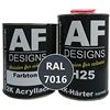 Alex Flittner Designs - Set vernice acrilica 2K, RAL 7016, grigio antracite, 1,5 - 7 kg, lucida, opaca, opaca, opaca, per macchine industriali, camion, auto
