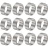 QUARKZMAN 12pz Distanziatore in Acciaio Inossidabile 12mm Foro x 15mm OD x 10mm Lunghezza Boccola per Vite Finitura Semplice Distanziatore Metallo Rotondo per Viti Bulloni e Barre M12