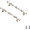 FEEIMOL 2 pezzi Bambù Forma Maniglie Maniglie per Mobili Cucina Armadio Cassetto Pomelli Lega di Zinco Maniglia per Porta Comò Bar Maniglie Foro singolo