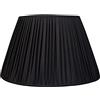 Generico LUCECLASS | cappello paralume paraluce colore NERO di ricambio per lampada tondo nuovo in tessuto pregiato plissè plissettato. Per hotel, alberghi. (35 cm attacco E27)