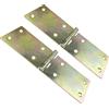 AERZETIX - C57920 - Set di 2 cerniere universali rettangolari 150x45mm con 8 fori - elemento di collegamento per carpenteria - acciaio zincato giallo
