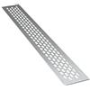 sossai® Griglia di ventilazione in alluminio - Alucratis (1 pezzo) | Rettangolare - dimensioni: 44 x 6 cm | Colore: inox | areazione