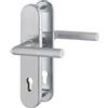 HOPPE STOCKHOLM - Maniglia per porta d'ingresso, 88 mm, in acciaio inox opaco, cilindro profilato per porta di spessore 62 - 72 mm, senza protezione nucleare, test: RC2 secondo EN 1906, 1 guarnizione