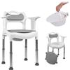 Mobiclinic®, Sedia WC, Vasca e Doccia, 3 in 1, Altezza Regolabile su 6 Livelli, Orinatoio Rimovibile da 3,5 L, Cuscini per Seduta e Schienale, Multifunzione, Terminali Antiscivolo, Guido