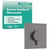 hansgrohe Ecostat Comfort E - Miscelatore termostatico incasso, Rubinetto termostatico con blocco di sicurezza (SafetyStop) a 40° C, Termostato quadrato, 1 utenza, cromo nero spazzolato, 33710340