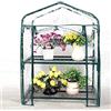 JYCAR Copertura per serra a 2 ripiani, portatile, in PVC, trasparente, con chiusura lampo, copertura di ricambio per piante da giardinaggio, protezione dal gelo freddo (telaio non incluso, 68,6 x