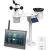 Bresser - Stazione meteo wireless con sensore da esterno; alimentazione a energia solare, con termoigrometrico, modello MeteoChamp HD WLAN, stazione meteinclusi manometro e pluviometro