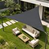 HYZYWON Vela Ombreggiante, Vele Ombreggianti, 3x3x3 m, Nero, Impermeabile, Tenda a Vela per Esterno, Tenda Vela Ombreggiante, Telo Ombreggiante, Include 4 corde, per Terrazze, Giardini (Nero, 3x3x3)