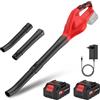 Oamger Soffiatore di Foglie 21V, Soffiatore a Foglie con 2× 3,0Ah Batteria, 800W, 2 Modalità di Velocità, Soffiatore Batteria San Filo 210 km/h, per Giardino, Spolverare e Soffiaggio di Neve