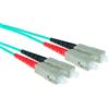 ACT 0,5 metri LSZH Cavo patch in fibra multimodale 50/125 OM3 duplex con connettori SC SC/SC 50/125 DUP OM3 0,50M (RL3600)