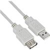 Nilox 1.8m USB 2.0 cavo USB 1,8 m USB A Grigio