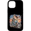 Lincoln Motorcycle Patriotic Merch Store Custodia per iPhone 15 Abraham Abe Lincoln Motorcycle USA Flag Biker 4 luglio