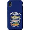 Cool Fishing Tees Custodia per iPhone X/XS Cose da pesca che faccio nel mio tempo libero
