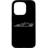 Driver Dept. Custodia per iPhone 15 Pro Minimalista Open Wheel Race Car Silhouette Monoposto Sideview