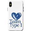 Diabetes Awareness Designs Custodia per iPhone X/XS Team Type 1 Supporto per la sensibilizzazione al diabete