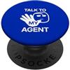 AI Agent Coder Dev Humor Tech Meme Meme umoristico degli ingegneri del software IA Parla con il mio agente PopSockets PopGrip Adesivo