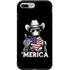 Merica USA Patriotic Cute Funny 4th of J Custodia per iPhone 7 Plus/8 Plus Robot Ingegnere Robotica AI Scienza Bandiera Americana Bandana