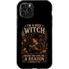 Disegni di maree e pini nomadi Custodia per iPhone 11 Pro Accogliente Witchcore divertente bel design di Halloween