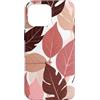 Floral Aesthetic Flower Botanical Patter Custodia per iPhone 16 Pro Max Carino Rosa Crema Foglie Modello Natura Botanico