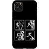Vintage Style Rock Climbing Collage Desi Custodia per iPhone 11 Pro Max Collage retrò per alpinisti uomini donne