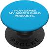 AI Agent Coder Dev Humor Tech Meme Gioco I miei agenti Costruiscono Prodotti Gamers Hackathons Meme PopSockets PopGrip Adesivo