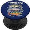 Cool Fishing Tees Cose da pesca che faccio nel mio tempo libero PopSockets PopGrip Adesivo