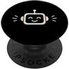 AI Chatbot Jokes Icona Bot AI Faccia Robot Sorridente Felice PopSockets PopGrip Adesivo