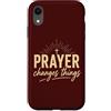 Faith Revival Studio Custodia per iPhone XR La preghiera cambia le cose La fede cristiana Croce Gesù Bibbia