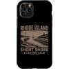 Studio Vintage Stile Costiero Custodia per iPhone 11 Pro Arte Costiera del Rhode Island con Faro Vintage