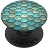 Cute Mermaid Blue Cell Phone Grips Beach Mermaid Phone Grip Teal Blue Mermaid Scales Wave Ocean Theme PopSockets PopGrip Adesivo