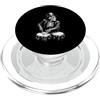 Vintage Skeleton Drummer Rock Band Conce Scheletro Rock batterista che suona musica metal punk drum player PopSockets PopGrip per MagSafe