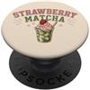 Sweet Matcha Studio Fragola Matcha Latte Carino Estetica PopSockets PopGrip Adesivo