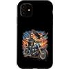 Lincoln Motorcycle Patriotic Merch Store Custodia per iPhone 11 Abraham Abe Lincoln Motorcycle USA Flag Biker 4 luglio
