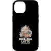 Cute Coffee Moo Cha Latte Custodia per iPhone 14 Moo Cha Latte Morbido Ma Emotivamente instabile