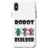 Robots, Space Tech and Robotics Custodia per iPhone X/XS Robot Builder, divertente Robot