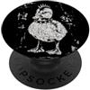 Punk Duck Studio Colletto a spillo con grafica punk a forma di anatroccolo, motivo: anatroccolo PopSockets PopGrip Adesivo