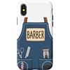 Fade & Blade Custodia per iPhone X/XS Grembiule divertente da barbiere per parrucchiere