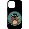 Drumming Cat Playing Drums Gifts Men Wom Custodia per iPhone 13 Pro Max Gatto che suona la batteria batterista Bacchette per batteria Musica rock